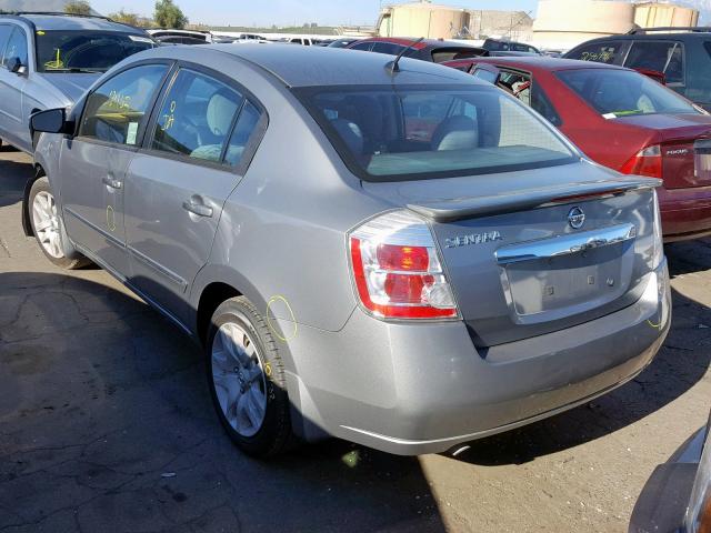 3N1AB6AP9BL622182 - 2011 NISSAN SENTRA 2.0 GRAY photo 3