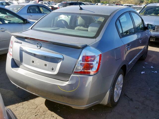 3N1AB6AP9BL622182 - 2011 NISSAN SENTRA 2.0 GRAY photo 4