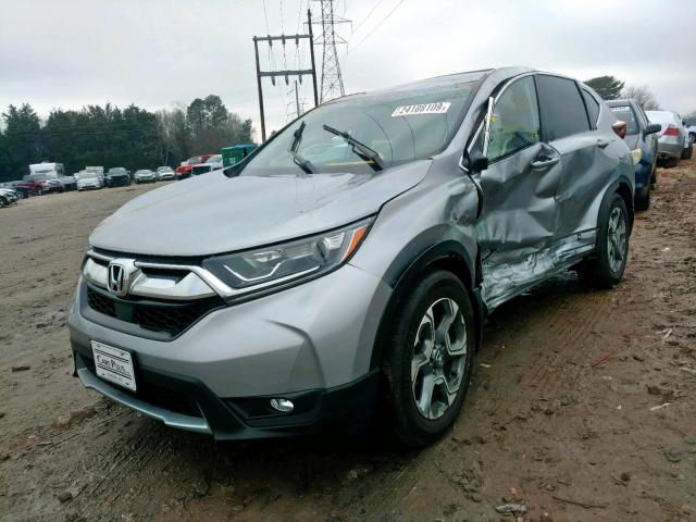 7FARW1H81HE004145 - 2017 HONDA CR-V EXL SILVER photo 2