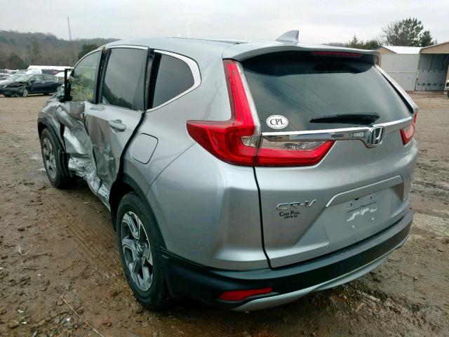 7FARW1H81HE004145 - 2017 HONDA CR-V EXL SILVER photo 3