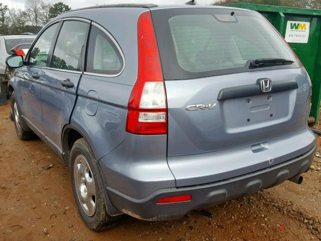 3CZRE38389G705429 - 2009 HONDA CR-V LX BLUE photo 3