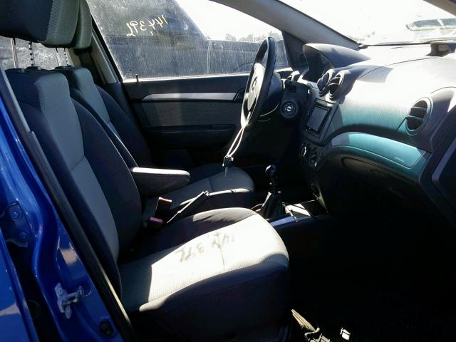 KL1TD6DE5AB119248 - 2010 CHEVROLET AVEO LS BLUE photo 5