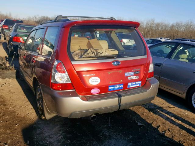 JF1SG67666H750388 - 2006 SUBARU FORESTER 2 RED photo 3