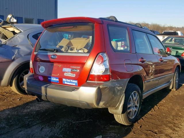 JF1SG67666H750388 - 2006 SUBARU FORESTER 2 RED photo 4