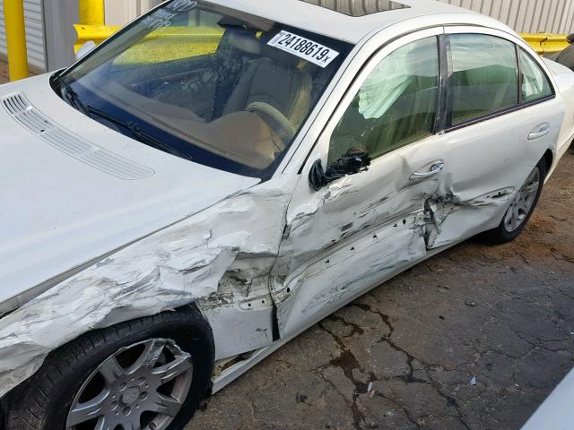 WDBUF22X38B288410 - 2008 MERCEDES-BENZ E 320 CDI WHITE photo 9