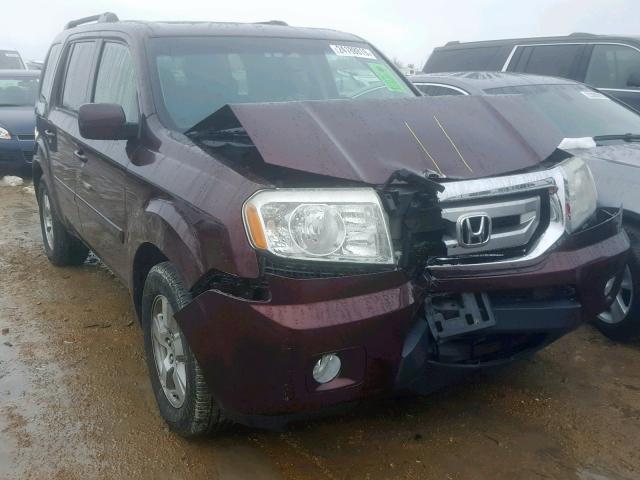 5FNYF48589B030662 - 2009 HONDA PILOT EXL MAROON photo 1