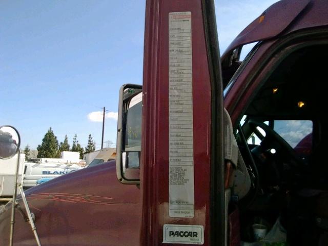 1XKTDU9X89J236593 - 2009 KENWORTH CONSTRUCTI BURGUNDY photo 10