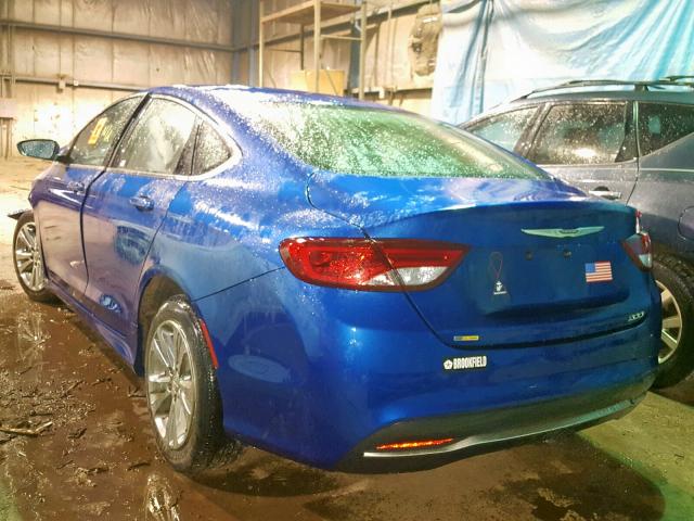 1C3CCCAB2FN711933 - 2015 CHRYSLER 200 LIMITE BLUE photo 3