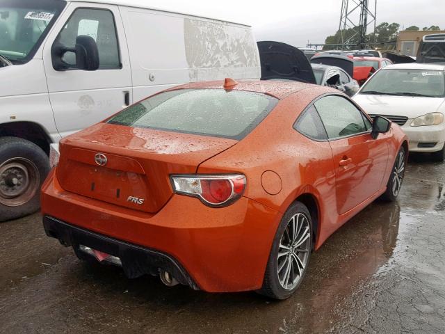 JF1ZNAA17F8709840 - 2015 TOYOTA SCION FR-S ORANGE photo 4