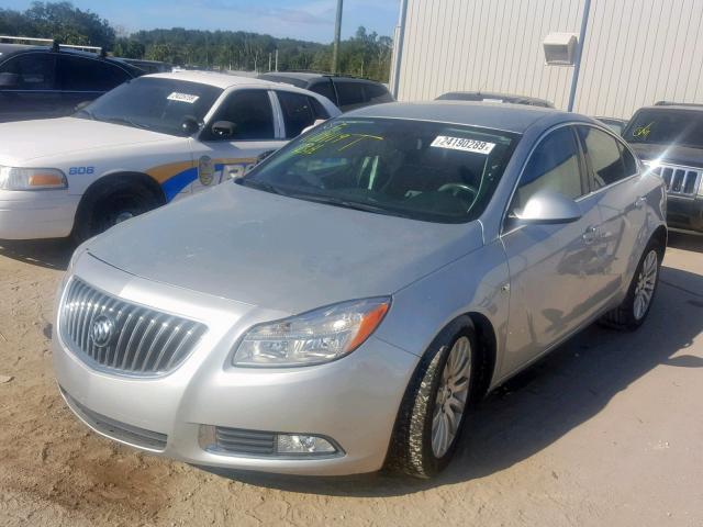 2G4GV5EV8B9215020 - 2011 BUICK REGAL CXL SILVER photo 2