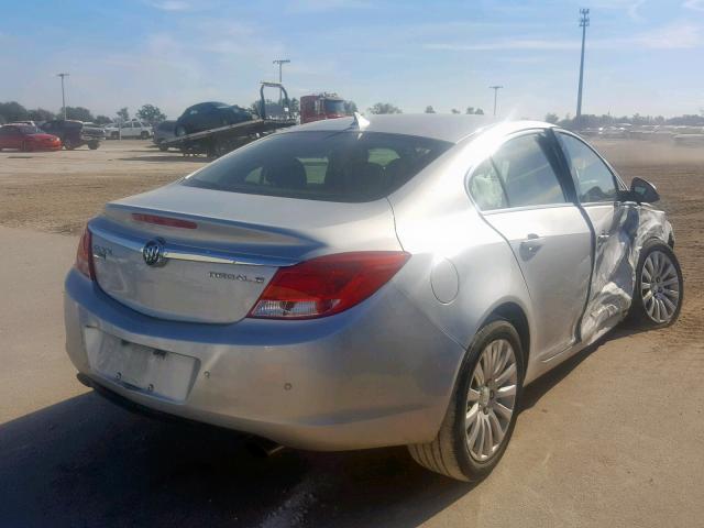 2G4GV5EV8B9215020 - 2011 BUICK REGAL CXL SILVER photo 4