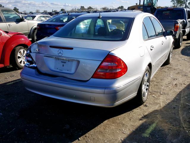 WDBUF65J23A091029 - 2003 MERCEDES-BENZ E 320 SILVER photo 4