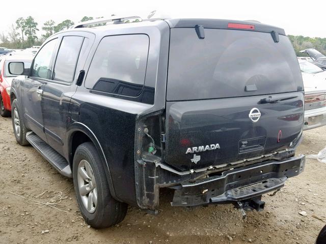 5N1AA0ND8CN611393 - 2012 NISSAN ARMADA SV BLACK photo 3