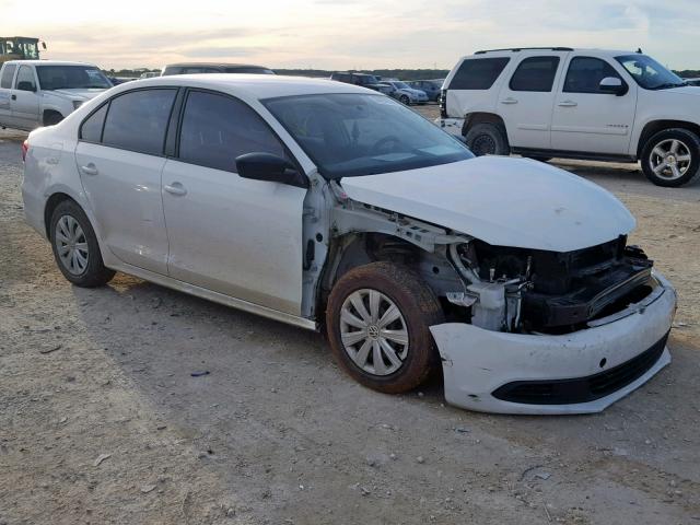 3VW1K7AJ7EM378767 - 2014 VOLKSWAGEN JETTA BASE WHITE photo 1