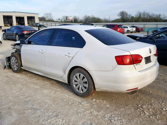 3VW1K7AJ7EM378767 - 2014 VOLKSWAGEN JETTA BASE WHITE photo 3