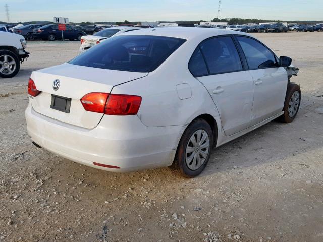 3VW1K7AJ7EM378767 - 2014 VOLKSWAGEN JETTA BASE WHITE photo 4