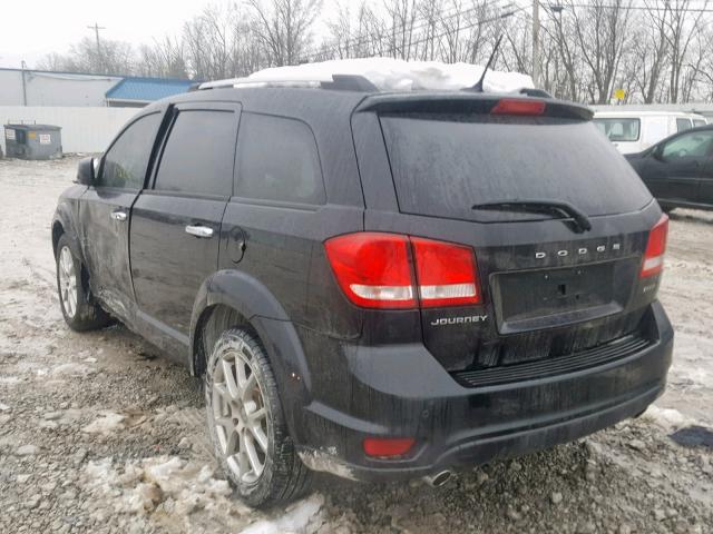 3C4PDCDG7DT611597 - 2013 DODGE JOURNEY CR BLACK photo 3