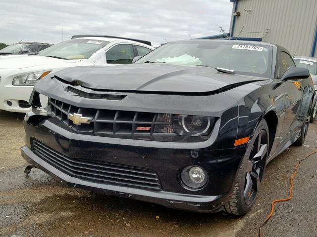 2G1FK1EJXA9126409 - 2010 CHEVROLET CAMARO SS BLACK photo 2