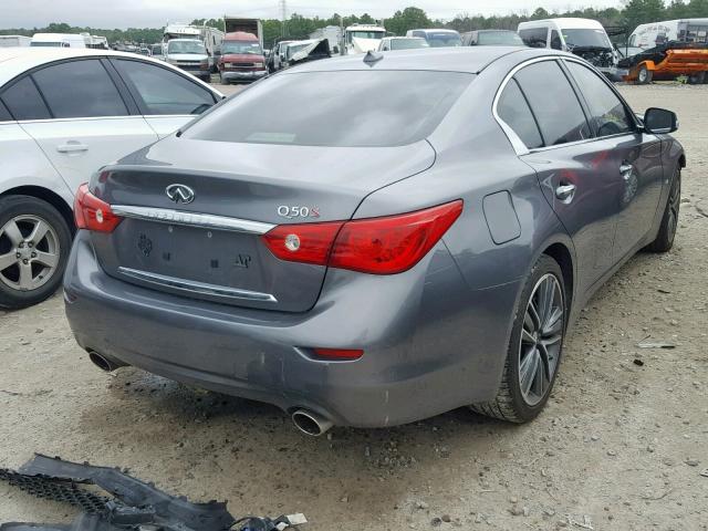 JN1BV7AP9EM682264 - 2014 INFINITI Q50 BASE SILVER photo 4