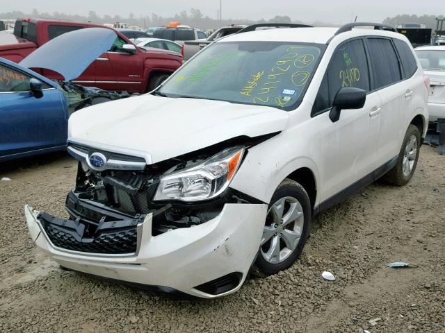 JF2SJABCXFH492941 - 2015 SUBARU FORESTER 2 WHITE photo 2