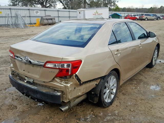 4T1BF1FKXCU085900 - 2012 TOYOTA CAMRY BASE GOLD photo 4