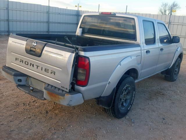 1N6ED27T74C410771 - 2004 NISSAN FRONTIER C SILVER photo 4