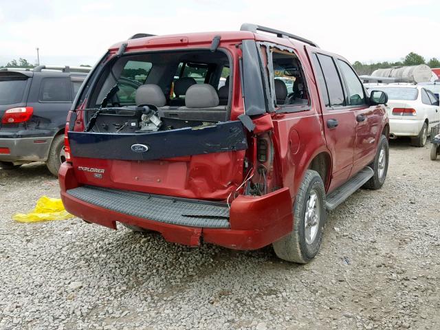 1FMZU63K04UA63251 - 2004 FORD EXPLORER X RED photo 4