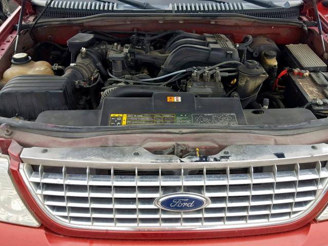 1FMZU63K04UA63251 - 2004 FORD EXPLORER X RED photo 7