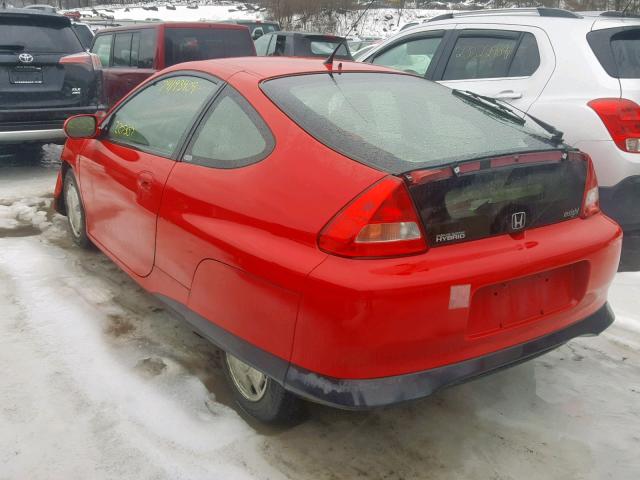 JHMZE13574T000523 - 2004 HONDA INSIGHT RED photo 3