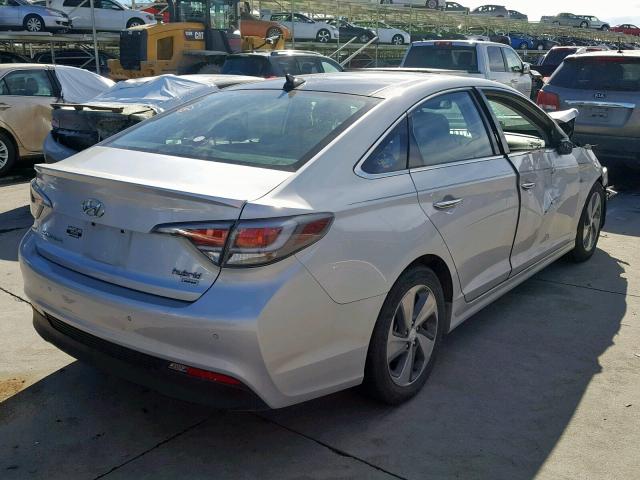 KMHE34L1XHA051550 - 2017 HYUNDAI SONATA HYB SILVER photo 4