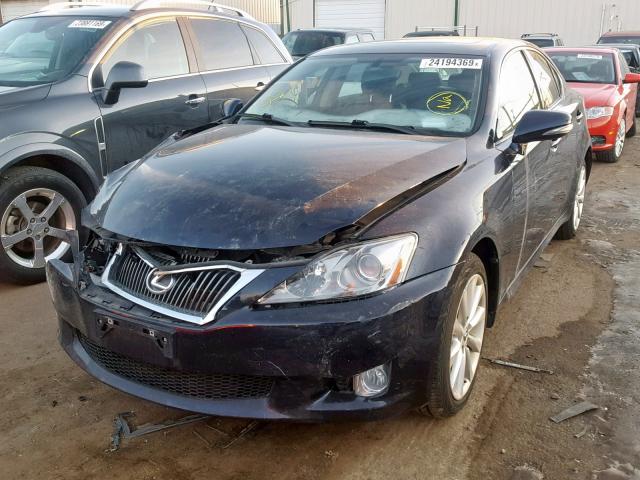 JTHCK262295034841 - 2009 LEXUS IS 250 BLACK photo 2