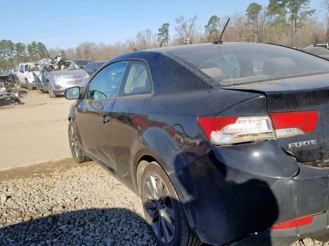 KNAFW6A37B5377643 - 2011 KIA FORTE SX BLACK photo 3