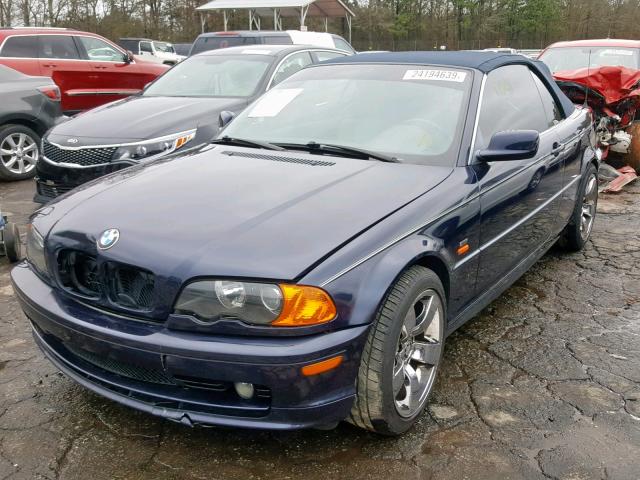 WBABS33472PG83828 - 2002 BMW 325 CI BLUE photo 2