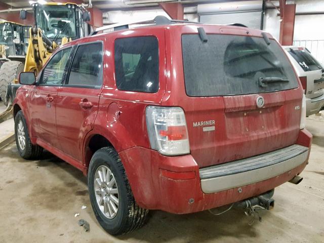 4M2CU97G19KJ15095 - 2009 MERCURY MARINER PR RED photo 3