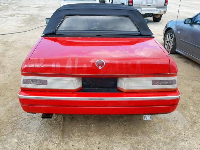 1G6VS3386LU126110 - 1990 CADILLAC ALLANTE RED photo 6