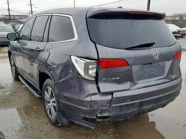 5FNYF5H76GB021494 - 2016 HONDA PILOT EXLN GRAY photo 3