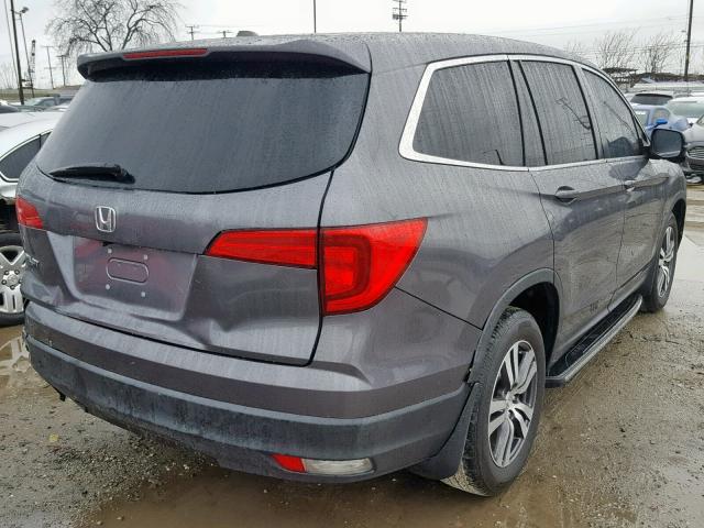 5FNYF5H76GB021494 - 2016 HONDA PILOT EXLN GRAY photo 4