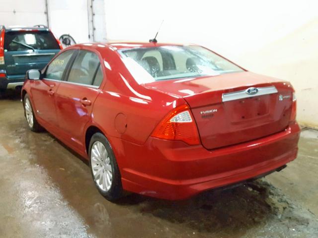 3FADP0L39BR121217 - 2011 FORD FUSION HYB RED photo 3