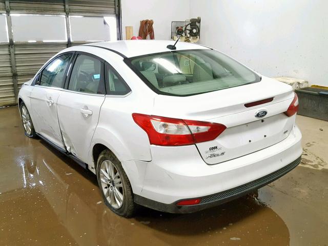 1FAHP3H2XCL134853 - 2012 FORD FOCUS SEL WHITE photo 3