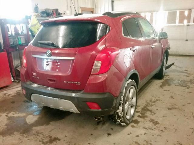 KL4CJESB8GB609481 - 2016 BUICK ENCORE RED photo 4