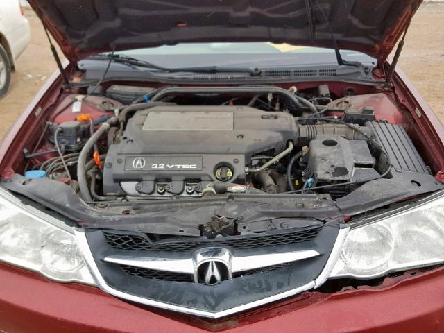 19UUA56653A047371 - 2003 ACURA 3.2TL RED photo 7