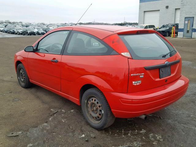 1FAHP31N97W186144 - 2007 FORD FOCUS ZX3 RED photo 3