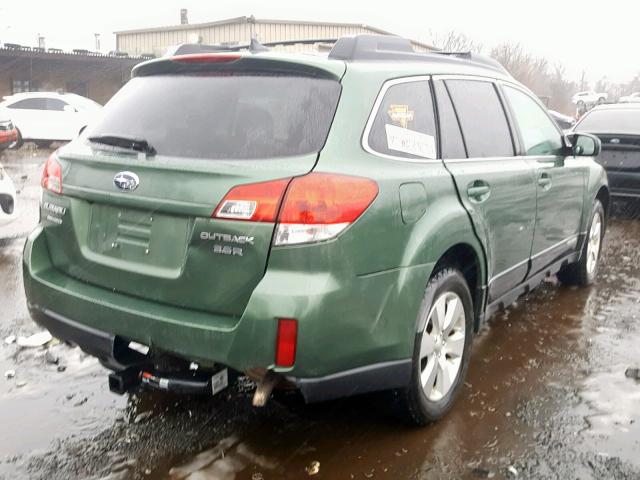 4S4BRDLC9B2323395 - 2011 SUBARU OUTBACK 3. GREEN photo 4