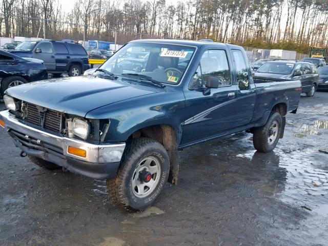 4TAVN13D2RZ274686 - 1994 TOYOTA PICKUP 1/2 GREEN photo 2