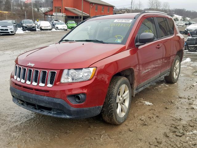 1C4NJDBB5CD604861 - 2012 JEEP COMPASS SP წითელი ფოტო 2