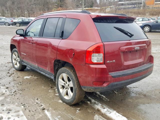 1C4NJDBB5CD604861 - 2012 JEEP COMPASS SP RED photo 3