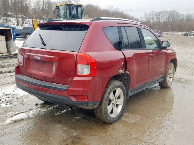 1C4NJDBB5CD604861 - 2012 JEEP COMPASS SP RED photo 4