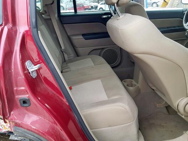 1C4NJDBB5CD604861 - 2012 JEEP COMPASS SP წითელი ფოტო 6