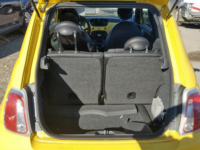 3C3CFFBR5CT104957 - 2012 FIAT 500 SPORT YELLOW photo 9