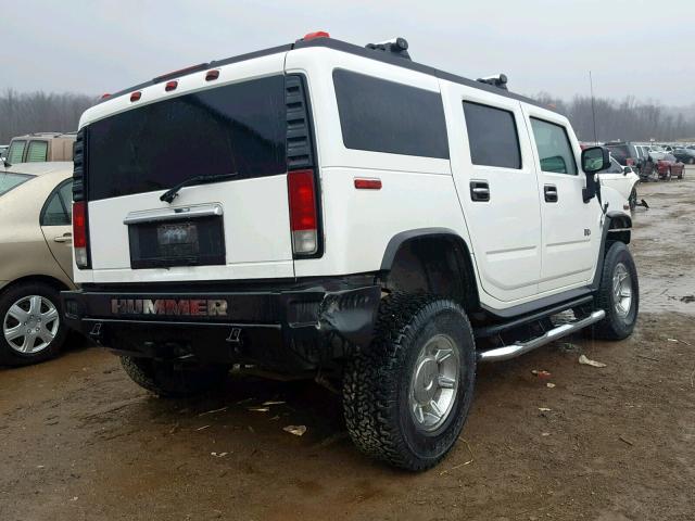 5GRGN23UX5H108126 - 2005 HUMMER H2 WHITE photo 4